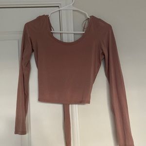 Lululemon long sleeve open back tie up